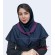 مقنعه حریر بادمجانی کد 21