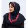 مقنعه حریر قرمز سفید کد 21