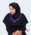 مقنعه حریر بنفش کد 21