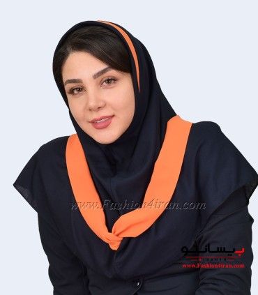 مقنعه حریر نارنجی کد 21