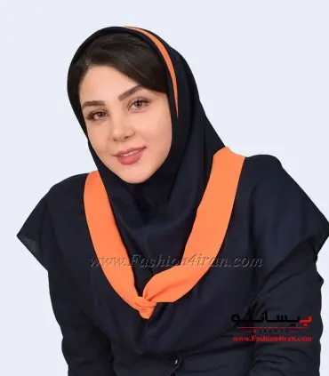 مقنعه حریر نارنجی کد 21