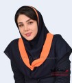 مقنعه حریر نارنجی کد 21