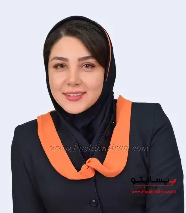 مقنعه فرم حریر نارنجی کد 21