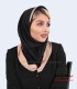 مقنعه حریر گلبهی