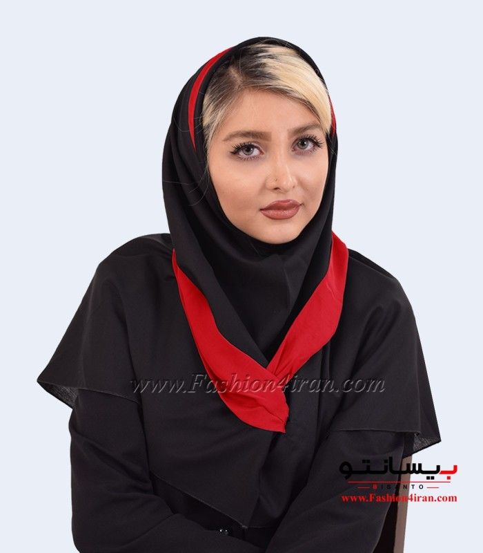 مقنعه حریر قرمز