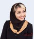 مقنعه حریر طلایی