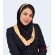 مقنعه حریر طلایی کد 21