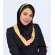 مقنعه حریر طلایی کد 21