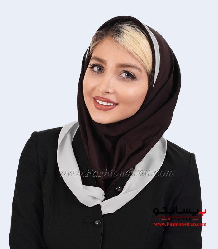 مقنعه حریر سفید کد 21