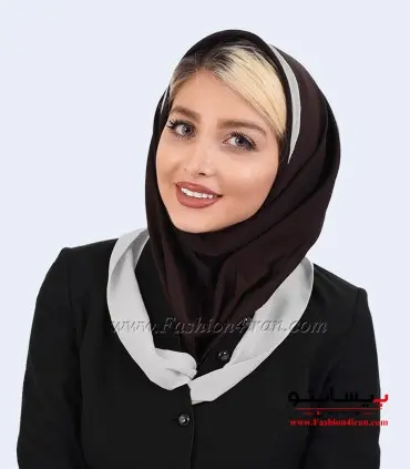 مقنعه حریر سفید کد 21