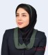 مقنعه حریر سبز زیتونی کد 21