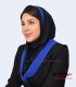 مقنعه حریر آبی کد 21