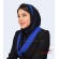 مقنعه حریر آبی کد 21