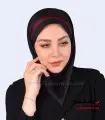 مقنعه تل‌دار زرشکی