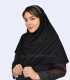 مقنعه مشکی با تل طوسی کد 46