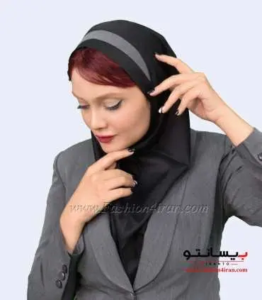 مقنعه با تل طوسی کد 46