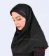 مقنعه با تل بادمجانی کد 46