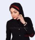 مقنعه اداری با تل قرمز کد 46