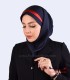 مقنعه فرم با تل قرمز کد 46