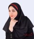 مقنعه با تل قرمز