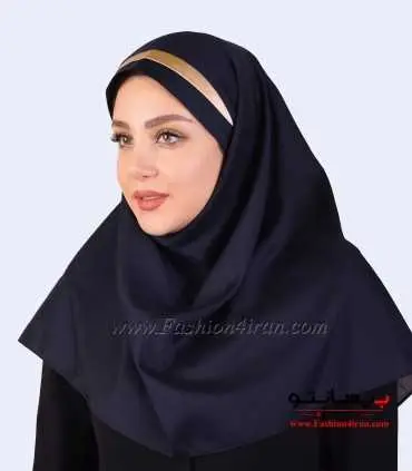 مقنعه فرم با تل طلایی کد 46