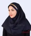 مقنعه فرم با تل طلایی کد 46