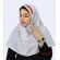 مقنعه سفید تل قرمز کد 46