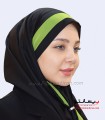 مقنعه کراواتی حریر فسفوری کد 41