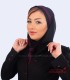 مقنعه کراواتی حریر بادمجانی کد 41