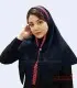 مقنعه کراواتی حریر قرمز سفید کد 41