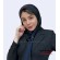 مقنعه کراواتی حریر سرمه‌ای کد 41