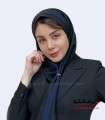 مقنعه کراواتی حریر سرمه‌ای کد 41