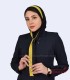 مقنعه کراواتی حریر زرد کد 41