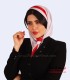 مقنعه کراواتی سفید
