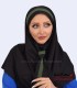 مقنعه کراواتی حریر سبز زیتونی کد 41