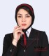مقنعه کراواتی حریر زرشکی کد 41