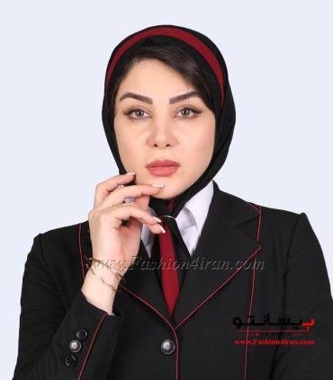 مقنعه کراواتی حریر زرشکی کد 41