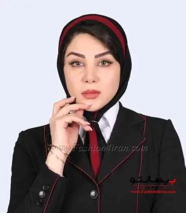 مقنعه کراواتی حریر زرشکی کد 41