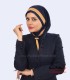 مقنعه کراواتی حریر طلایی کد 41