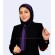 مقنعه کراواتی حریر بنفش کد 41