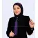 مقنعه کراواتی حریر بنفش کد 41
