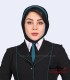 مقنعه کراواتی حریر فیروزه‌ای کد 41