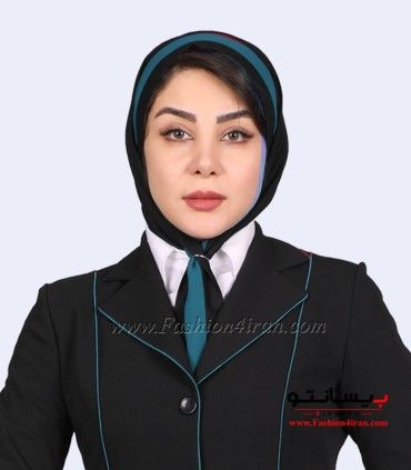 مقنعه کراواتی حریر فیروزه ای کد 41