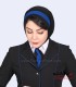 مقنعه کراواتی حریر آبی کد 41