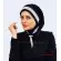 مقنعه کراواتی حریر سفید کد 41