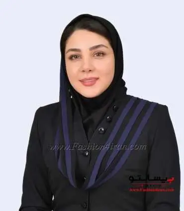 مقنعه حریر شالی سرمه‌ای کد 43