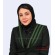 مقنعه حریر شالی سبز کد 43