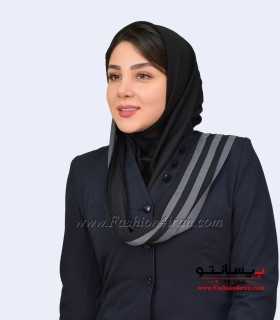 مقنعه حریر شالی طوسی
