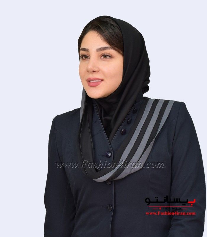مقنعه حریر شالی طوسی