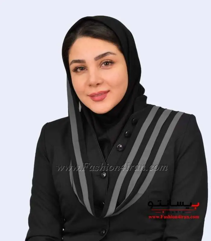 مقنعه حریر شالی طوسی کد 43